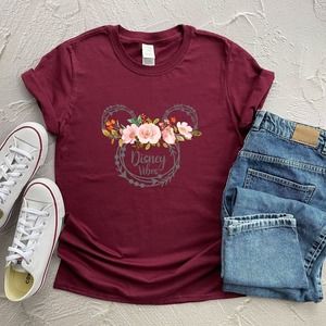 Disney Vibes Shirt, Disney Floral Shirt, Disneyland Shirt, Disney Shirt